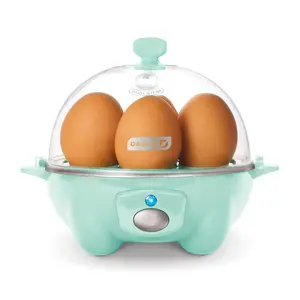DASH Rapid Egg Cooker: 7 Egg Capacity Electric Egg Cooker for Hard Boiled Eggs, Poached Eggs, Scrambled Eggs, or Omelets with Auto Shut Off Feature