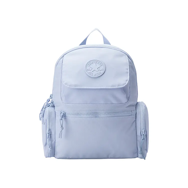 Converse Polyester Backpack - Lightweight Casual Daypack, Multi-Pocket, Zippered, Small Blueberry Ice, Travel Backpacks for Everyday Use