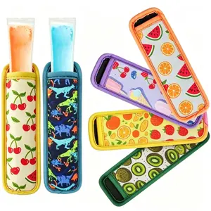 Neoprene Ice Pop Insulator Sleeves, Durable Reusable Popsicle Holders, Colorful Freezer Treat Bags, Anti-Freeze Protective Covers