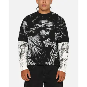 Saint Morta Crossbearer Layer Long Sleeve T-Shirt Vintage Black