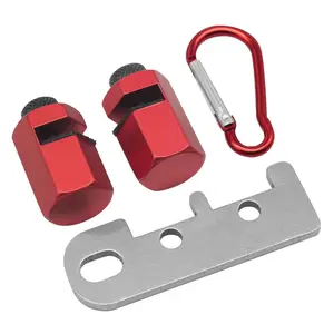 Stair Gauge, Aluminum Alloy Hex Flat Framing Jig with Thumb Screw Set, Framing Square Stops for Stair Layout Woodworking,Wood Fabrication Layout Attachment Jig Set Metal Stair Stringer Layout Tool