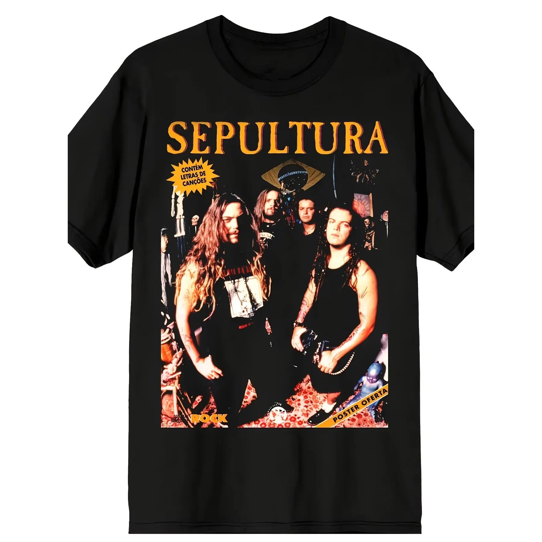 Men’s & women’s Sepultura iconic print unisex 100% cotton T-shirt, soft, all-season casual streetwear essential, versatile all-season style — 220 g