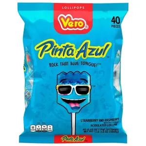 1 Bolsa Vero Pinta Azul 40 piezas