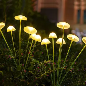 4ps Solar Powered Mushroom-Shaped Garden Lights , Outdoor Decorative Lighting for Yard & Pathway, Solar Patio Lights, Solar Outside Lights, Energy Efficient Solar Lamps