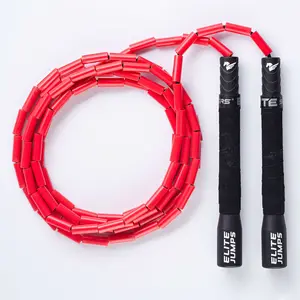 Elite Jumps Freestyle Beaded Jump Rope for Cardio Training - Workout Jump Rope with Unbreakable Long Handles and Shatterproof Beads - Designed for Beginners or Pros - Ideal Fitness