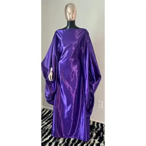 Bubu Kaftan Silk Off Shoulders Purple dress