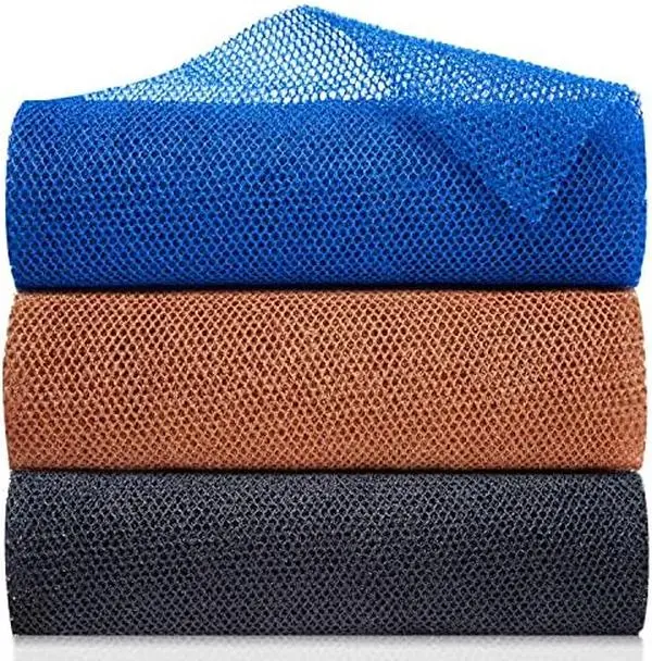 3 Pieces African Net Sponge African Exfoliating Net African Bath Sponge African Scrubbing Long Net Rag African Wash Net Shower Body Scrubber