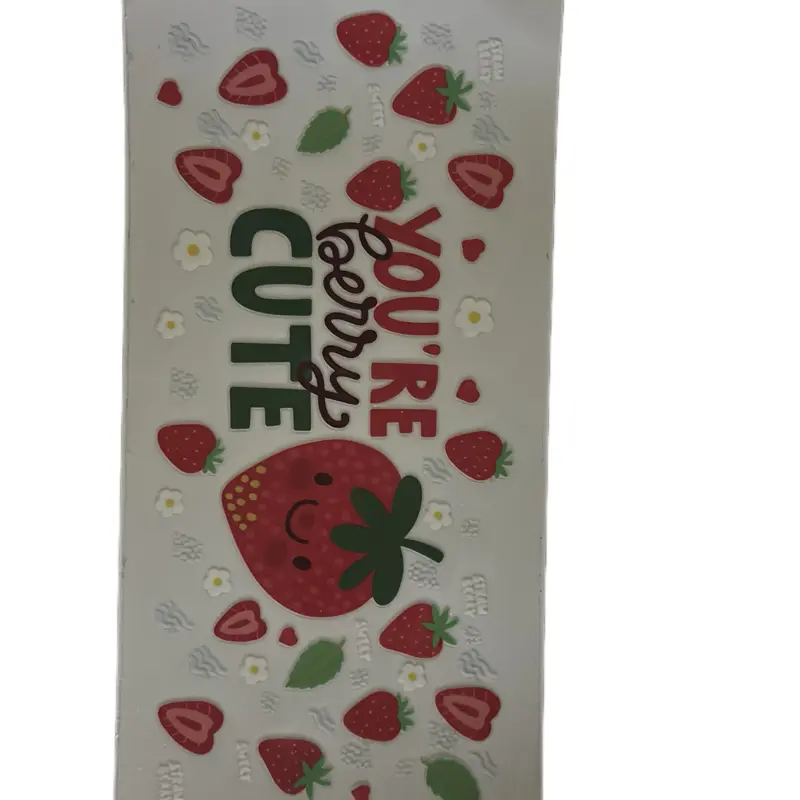 Berry and Elephant Tumbler Decals with 'You're Berry Cute' Text and Strawberry Design for Decor Featuring Adorable Strawberry Graphics
