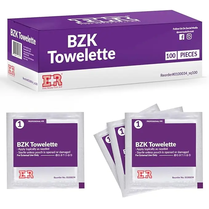 Benzalkonium BZK Antiseptic Wipes