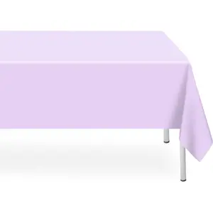 3 Pack Disposable Light Purple Tablecloth, Rectangular Lavender Plastic Table Cloths for Parties Disposable, 54x108 in Waterproof Tablecloth for Birthday Party Baby Shower Picnic Valentines