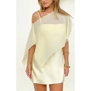 Chelsea Yellow Sheer Chiffon Cape