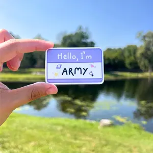 Hello I’m Name Tag Sticker, Cute Identity Badge Decal, Aesthetic Laptop Sticker, Personalized Name Label Sticker