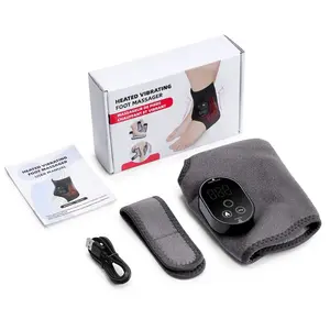 Electric Heat Vibration Foot Massager Ankle Protector, Wrist Massage Pad, Muscle Relaxation, Lithium Battery, Usb Rechargeable Massagers, New Condition