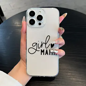 Unique Girl Loves Mom Design Phone Case, TPU Shockproof Full Protection Case, Compatible with iPhone 17/16/15/14/13/12/11 PRO MAX PLUS AIR E XS and PROMAX XR, Ideal Gift for Friends and Family, ZB364