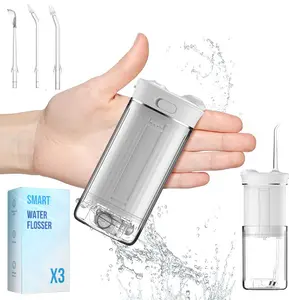 Cordless UV Water Flosser  Rechargeable Oral Irrigator 230 mL 4 Modes 4 Nozzles  Oral Care Kit  Deep Cleaning Suitable for Braces Wearers