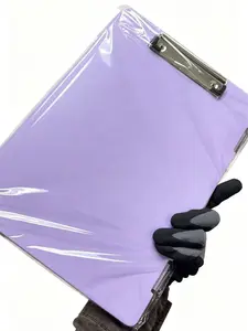 2pc  Purple A4 Writing Board, Plastic Clipboard,Poster Drawing Paper Clip, Multi-Functional Vertical Board Clip A4 Folder Storage Box Clip Students Special Test Paper Storage And Sorting Device Large Capacity File Folder Subject Classification