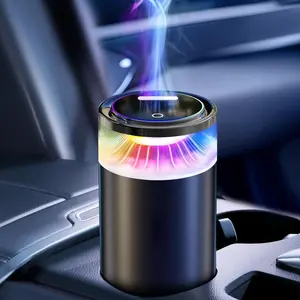 Upgraded Smart Car Air Freshener, Car & Home Diffuser, 8 Colorful Car Air Freshener Diffuser, Ambient Light,Long Lasting,Automatic Intensity,Lasts 6 Months,Fragrance Scents,Snow,Sea Refill X2