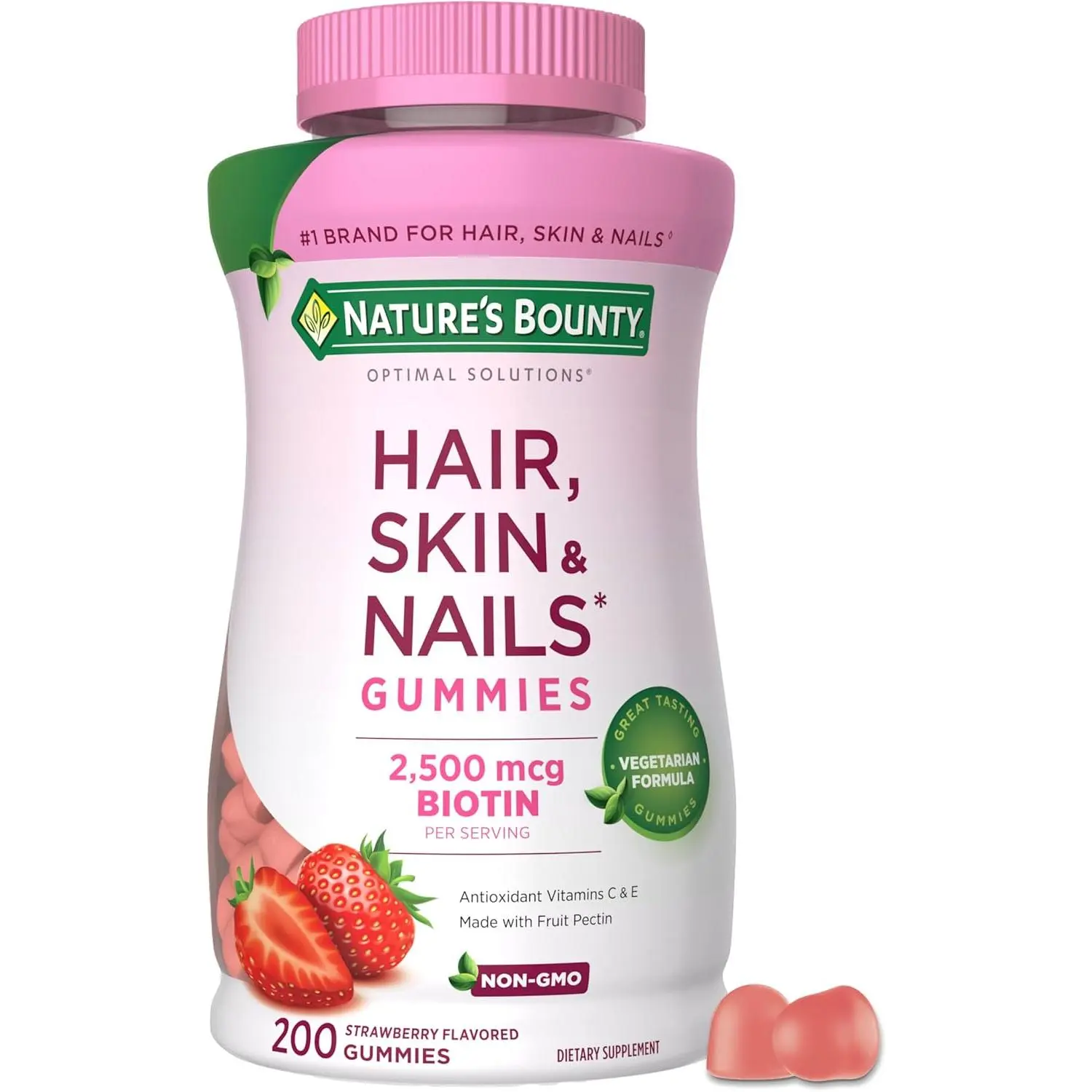 Optimal Solutions Hair, Skin & Nails Pectin Gummies