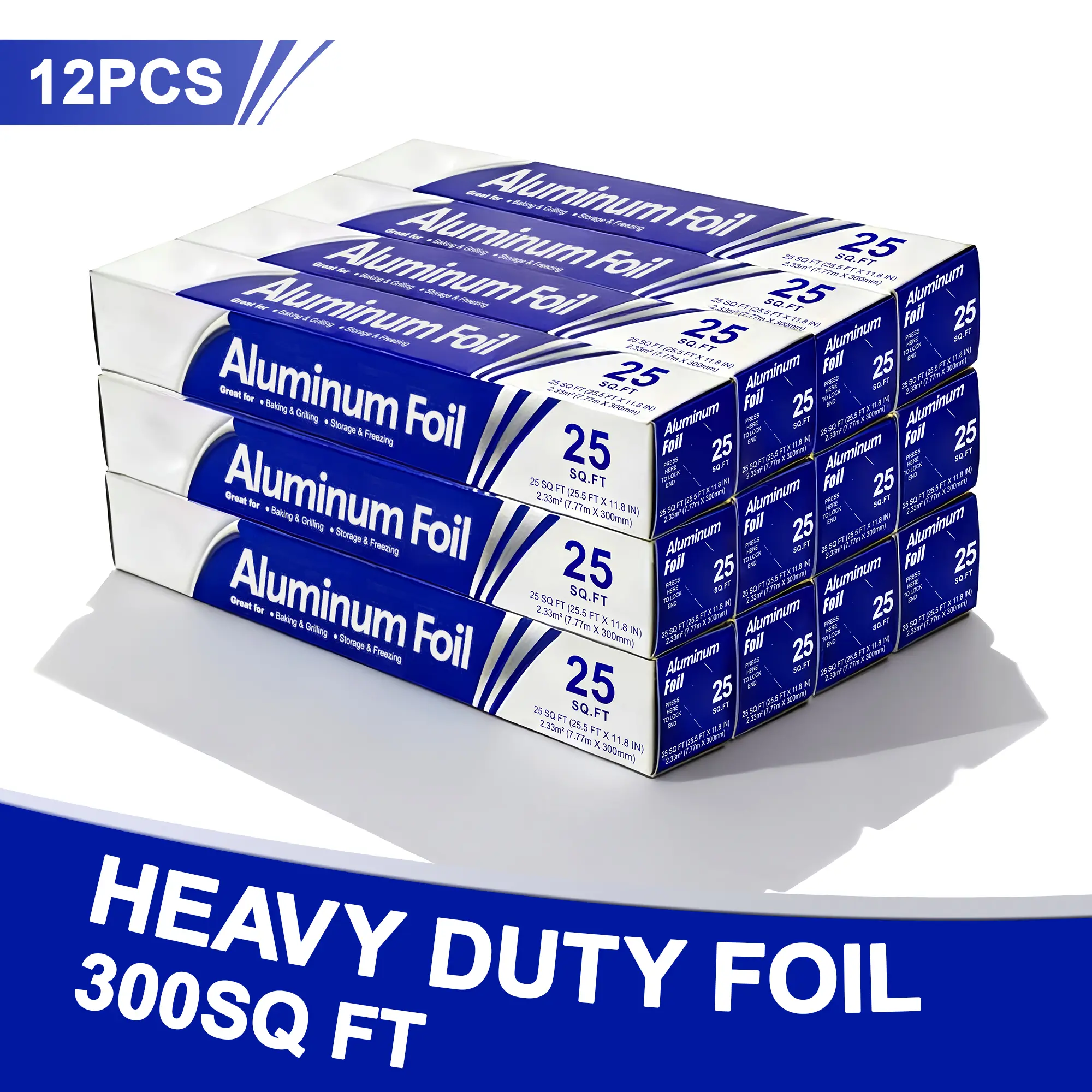 4/8/12 Rolls Heavy-duty Aluminum Foil Roll Suitable for Restaurants Disposable Food Packaging for Burritos Hot Dogs and Sandwiches