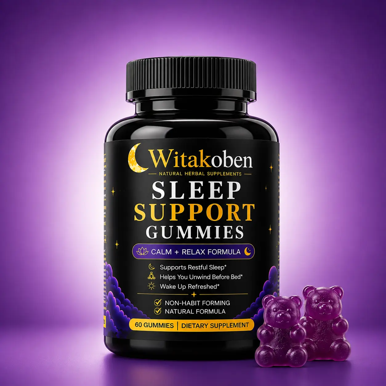 Melatonin Gummies for Adults, 2.5mg per Serving, 0g Total Sugar, Easy-to-Chew Bedtime Routine Support, 60 Gummies
