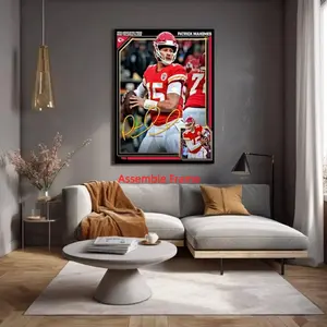 1pc Mahomes 15 Football Player Portrait, Vibrant Impact Design, Fan Ideal Gift, Multifunctional Decoration, Suitable for Any Space