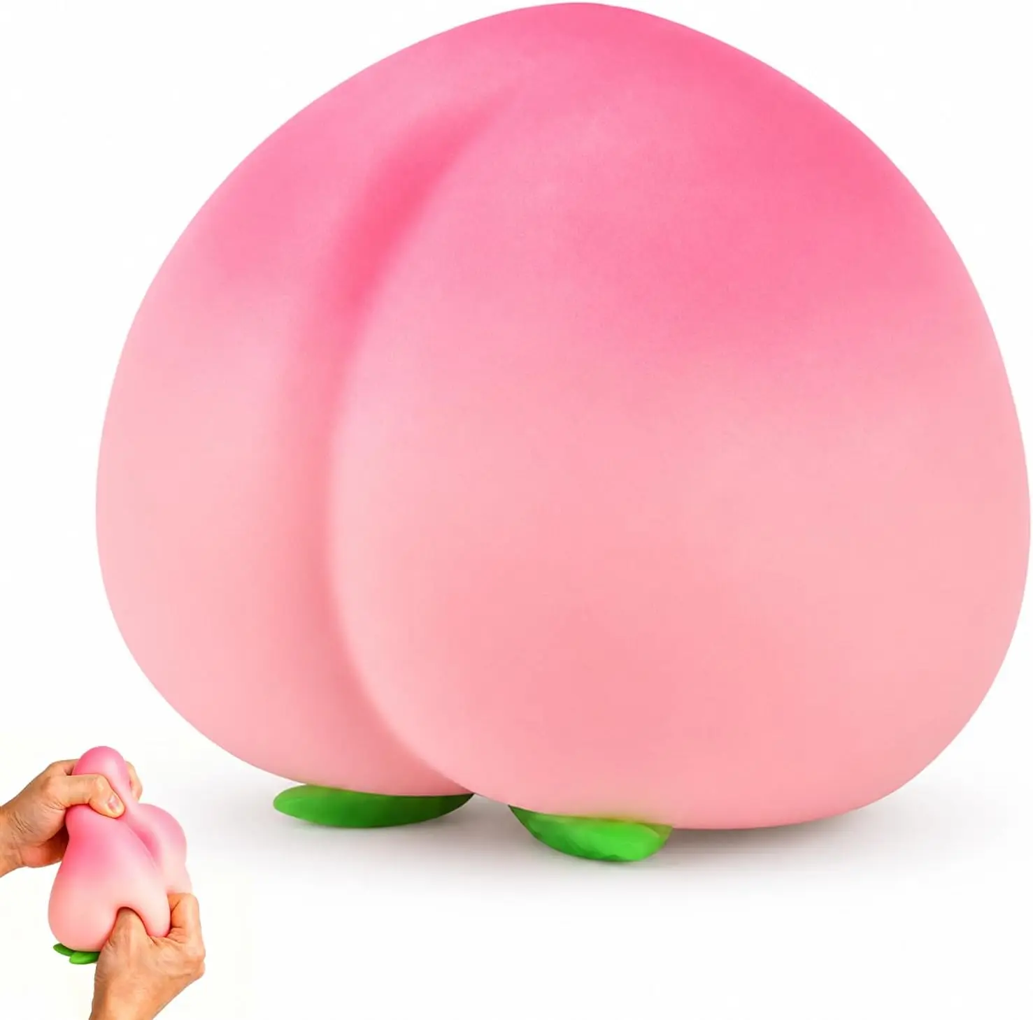 [Cloud Peach Pop] Boxed Jumbo Peach Squishy Fruit Squeezy Stress Relief Toy