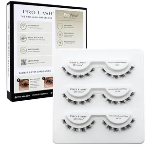 Pro Lash No. 33 ProWear Professionally Styled Lash Clusters - Easiest to Apply Eyelash Cluster - 10 Day Eyelashes - Waterproof Lashes Clusters - 3 Sets - Volume Feathered Wispy No. 33 - Black