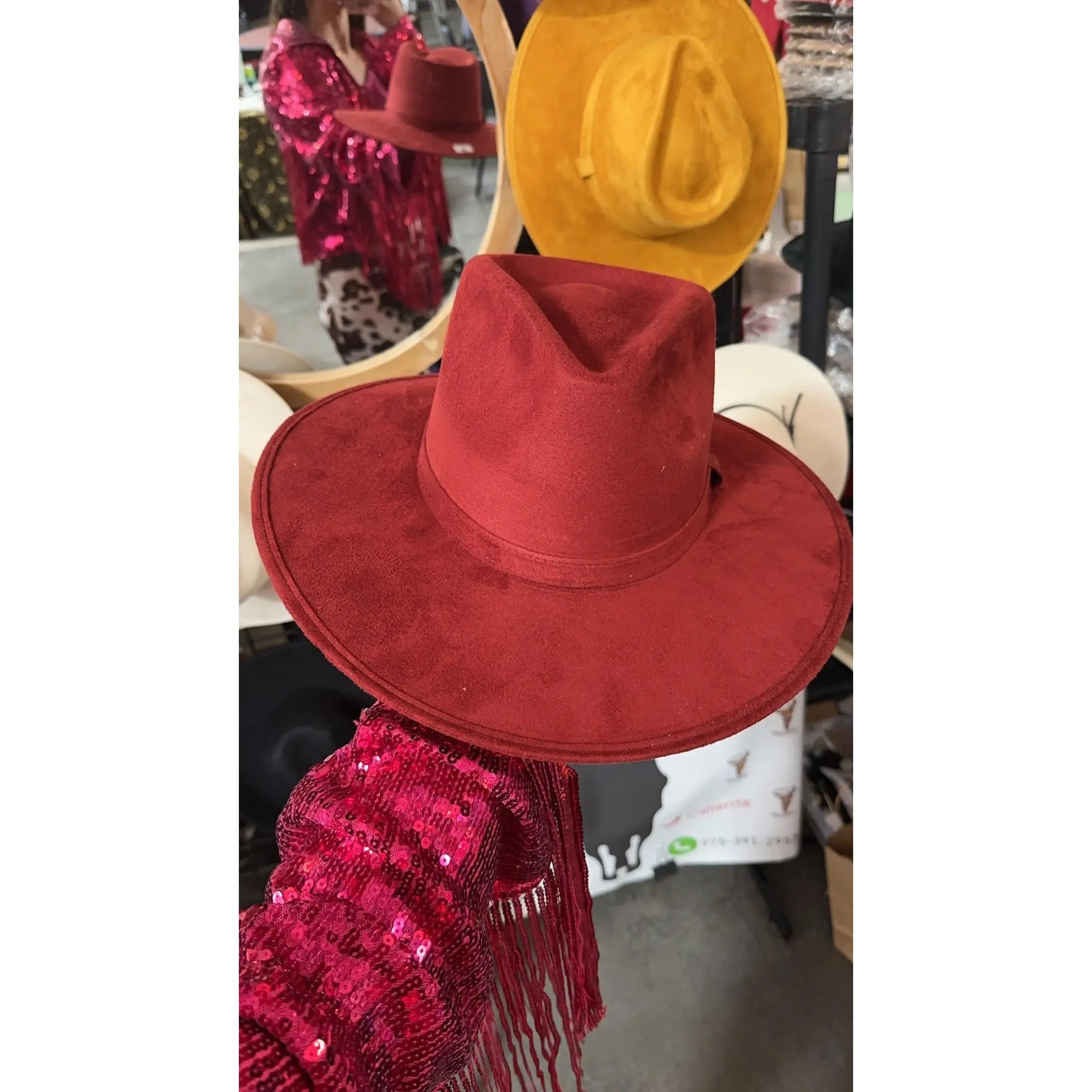 Burgendy Raindrop Hat