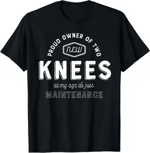Casual Cotton shortsleeve tees  Knee Replacement Surgery Funny Get Well Gift Hospital T-Shirt