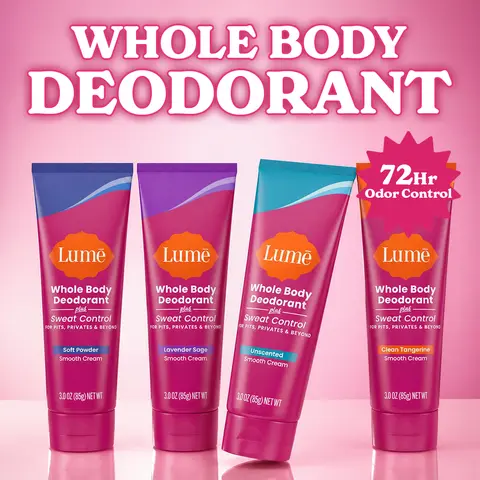 Whole Body Deodorant PLUS Sweat Control Cream - Lume - Odor Control