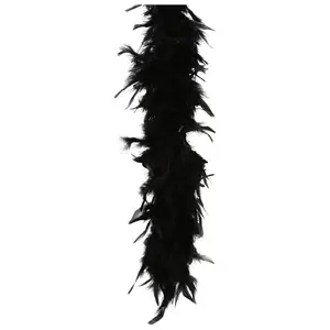 Black 80 Gram Feather Boa for Women