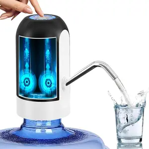 Water Dispenser for 5 Gallon Bottle, Portable USB Charging Electric Water Pump, Drinking Water Jug Pump for Home, Kitchen, Living Room, Office, Camping, Universal for 3-5 Gallon (Black)