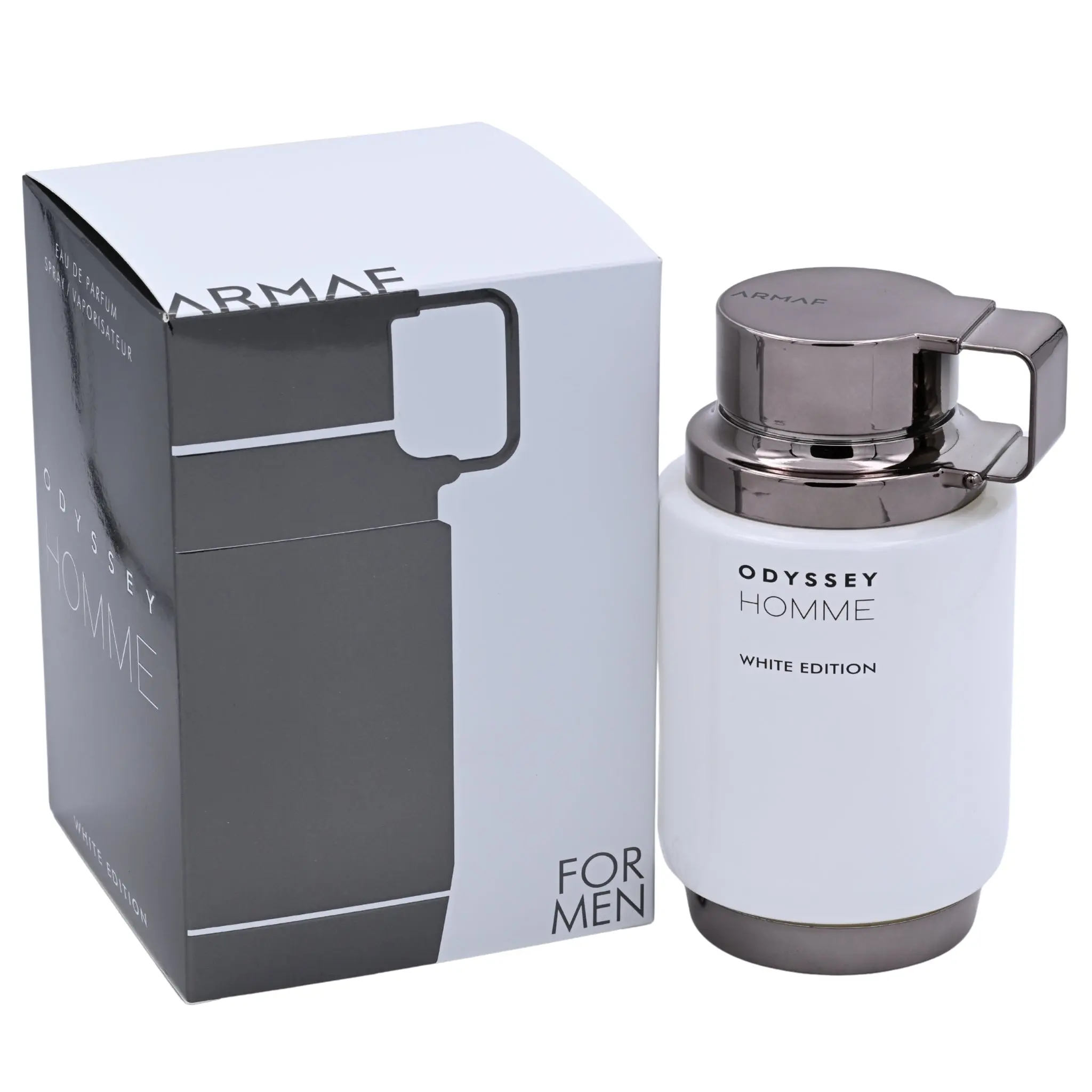 Armaf Odyssey Homme White EDP for Men, 6.7oz (Approx 6.8oz) - Grapefruit Hint, Yuzu Blend, Spicy-Woody Soft Aroma, Non-Toxic Fragrant Masculine Yuzu Scent, New in Box Packaged Fragrance, Yuzu Men's Fragrance, Fragrant Men's Fragrance
