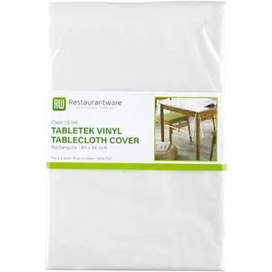 -Table Tek 84 x 60 Inch Table Top Protector, 1 Rectangle PVC Protector - 6 Mil Thick, Waterproof, Clear Dining Cover,, No-Slip Cover