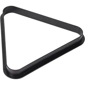Black Plastic Billiard Pool Ball Racks, 8-Ball Triangle & 9-Ball Diamond Racks Fit Standard 2-1/4" Billiard Pool Balls