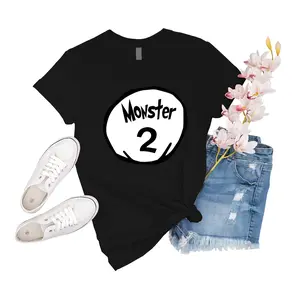 T-Shirt The Lorax 2 Thing 2 Halloween Monster Dr Seuss Event Sleeve Short Family Girl Unisex Big Boy Women Tee Shirts Novelty