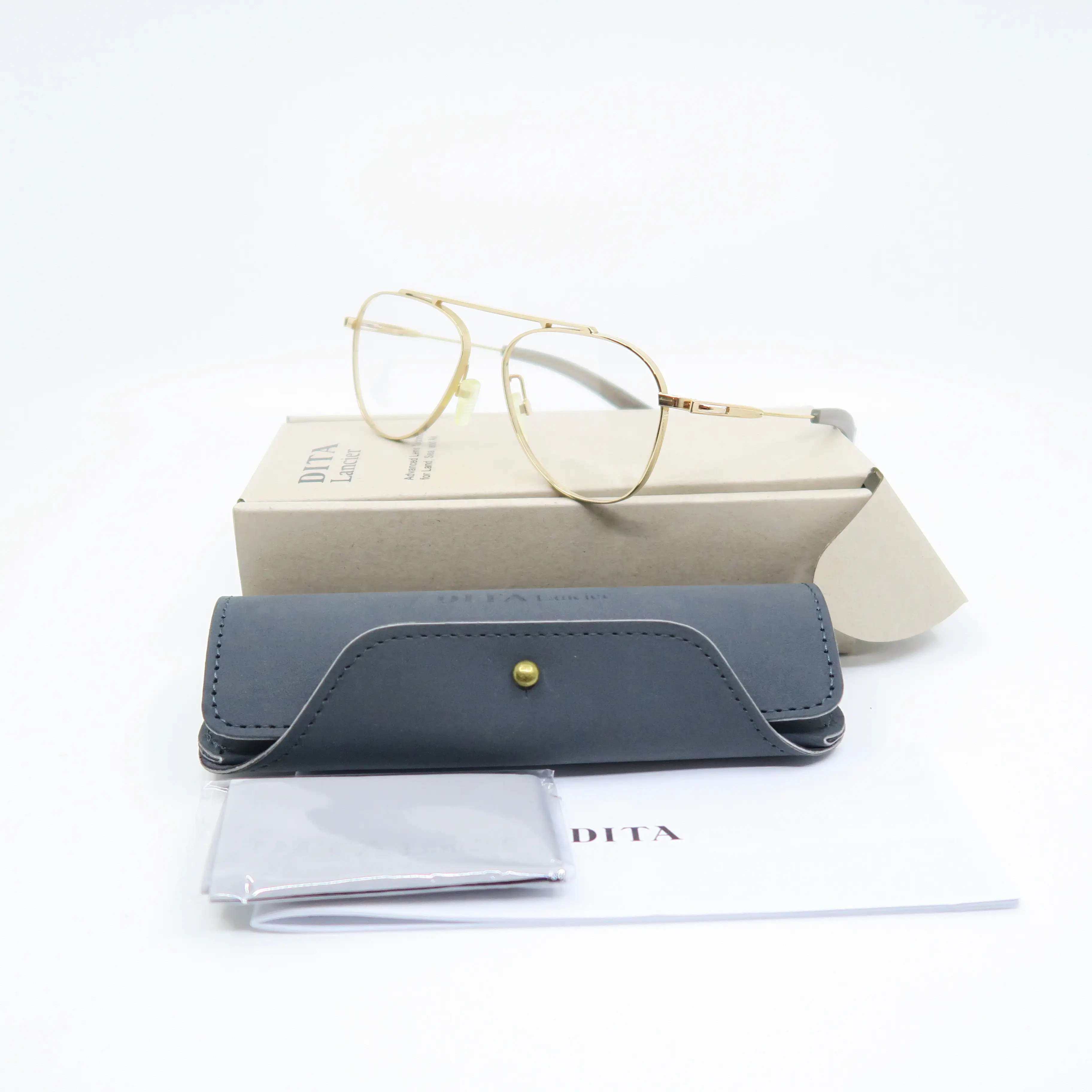 DITA Lancier Ichi DLX-106 54 02, Gold Metal Titanium, New Eyeglasses Frames