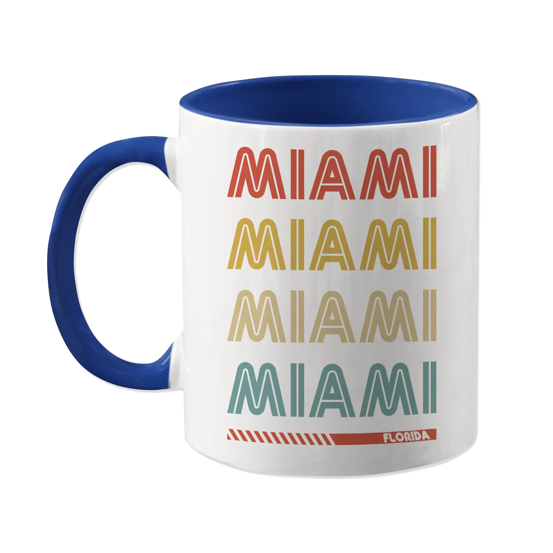 Miami Mug Gift, Retro Florida Coffee Cup, Vintage Miami Florida Coffee Mug, Miami Gift Idea, Florida Stuff, Miami Stuff, FL, Custom City Cup, 11oz cup Florida mug