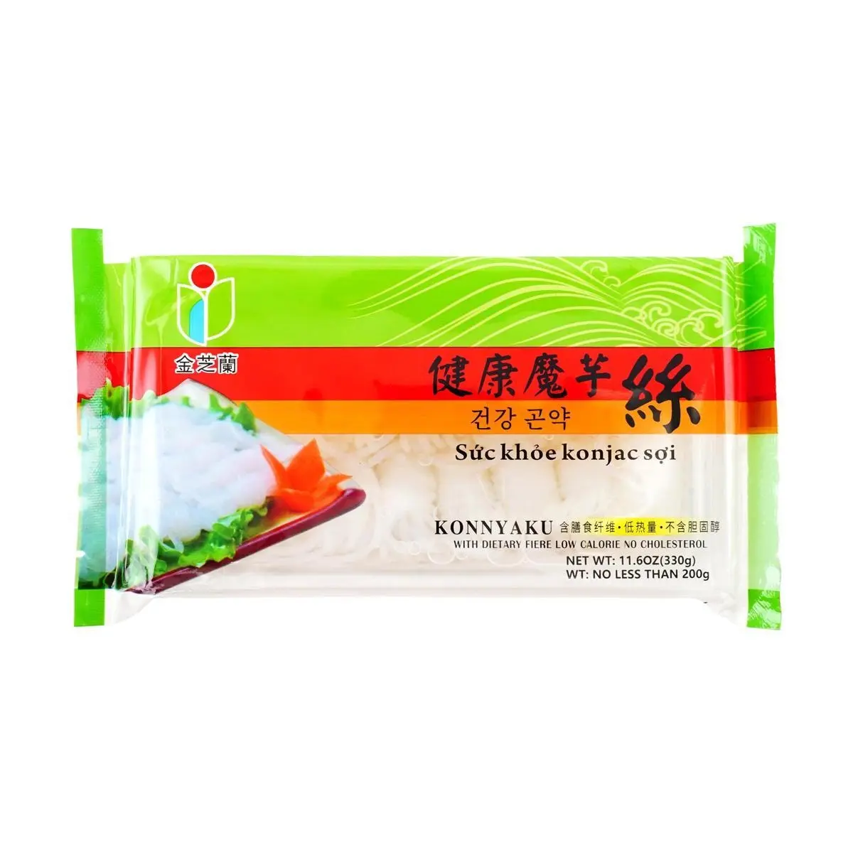 3 Pack JINZHILAN Healthy Konjac Noodles 11.64 oz - Zero Fat Low Calorie, Keto-Friendly Shirataki