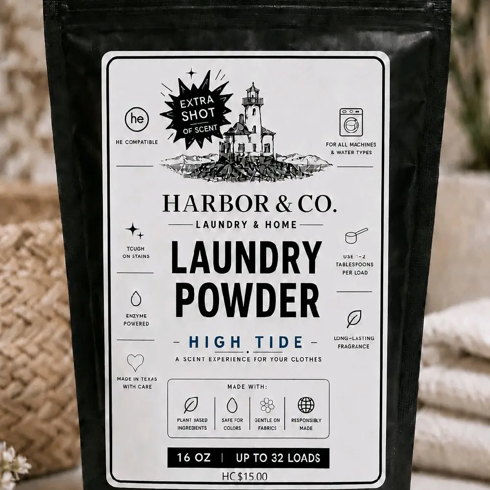 Harbor & Co High Tide Laundry Powder - Add to Drum, Cold Water Safe