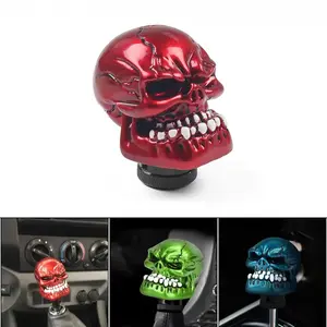 Cool Skull Design Gear Shift Knob Universal Manual  Gear Lever Sport Style Transmission Shifter Modification Accessories car push start button cover