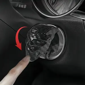 Car One-Button Start Protection Cover, Modified Key Button Switch, Universal Technology Interior Decoration Accessories, Car Decorations, Sticker for Cars