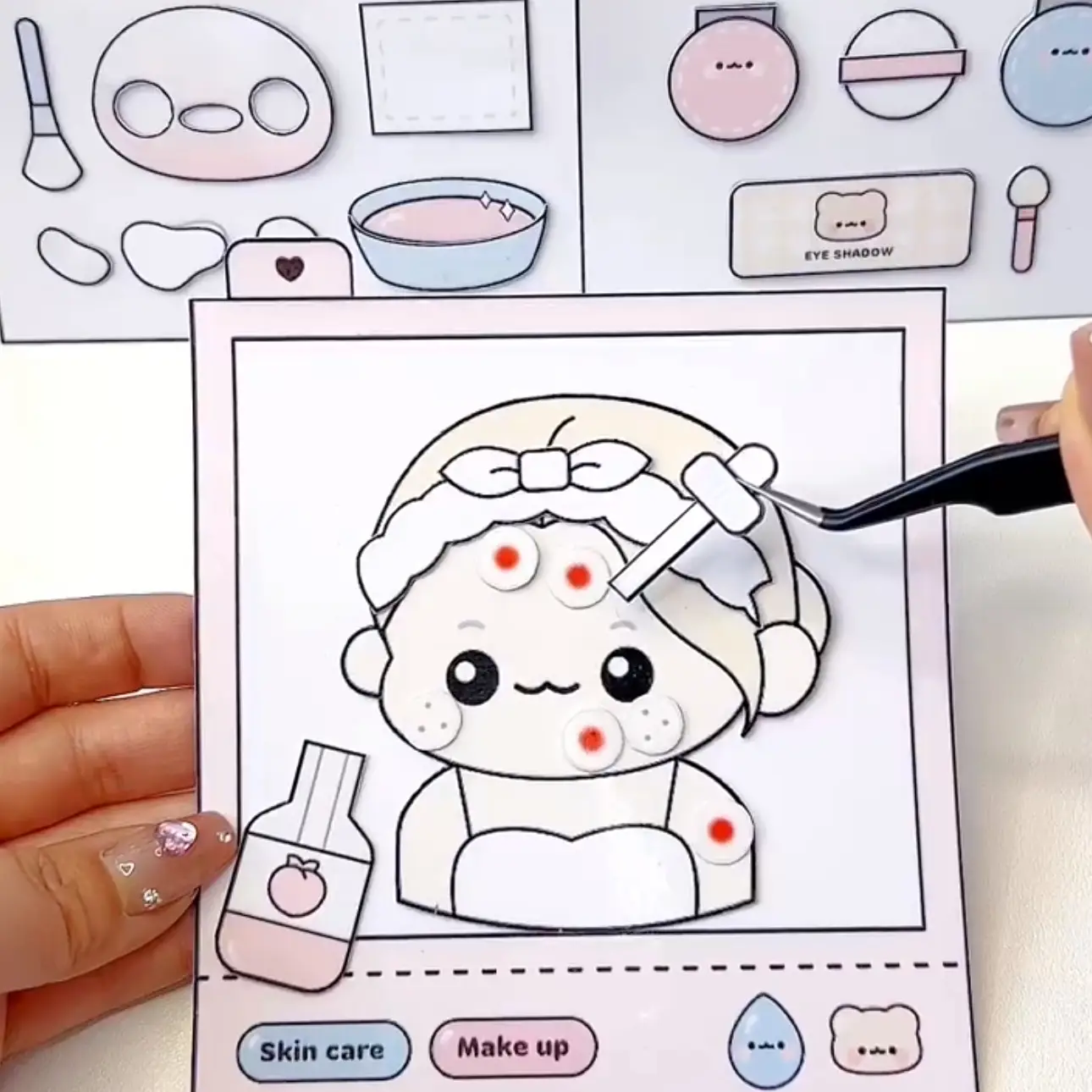 Acne Removing Beauty Salon Quiet Book, 1 Pack DIY Homemade Material Pack, Stress Relief Toy