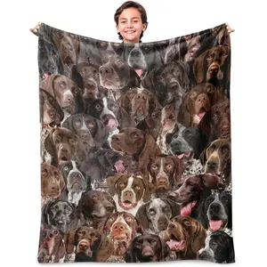German Shorthaired Pointer Dog Blanket, Soft Fleece Throw Blanket for Couch Bed Sofa, Cozy German Shorthaired Pointer Gifts for Women Kids Adults, Plush Dog Lover Blanket Home Decor, 40"x50"