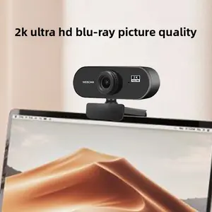 Computer HD Camera with Microphone, Auto Focus, USB Connection HD Computer Webcam for Live Streaming, Gaming Voice, Clear Audio, Plug and Play, Compatible with Laptops, Mac, PC, Suitable for Meetings and Video Calls