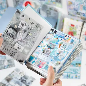 30 Sheets/book Sticker Book, Copper Paper Material, Summer Theme Stationery Decorative Stickers, DIY Sticker Paper for, Journals & Water Bottles