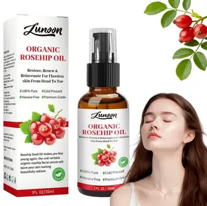 Organic Rosehip Seed Oil - Pure Cold-Pressed Face & Body Moisturizing Oil, Daily Skincare Essential