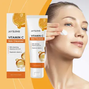 Jaysuing Vitamin C Facial Cleanser Deep Clean Brighten Skin Anti-Wrinkle Moisturizing All Skin Types