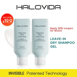 HALOVIDA Leave-in Light Hair Dry Shampoo Gel 2.28oz,No-Rinse Shampoo Gel,Instant Oil Absorption & Invisible Volume Boost,Long-Lasting Oil Control,Soothing & Comfort,Affordable,Pure,4D hyaluronic acid,#SummerVibes #petlovers