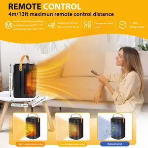 Space Heater Indoor, Portable Electric Heaters for Indoor Use 1500W with Thermostat 12H Timer, Multi-Modes, 80° Oscillation, Overheat Protection PTC Fast Heating for Office Bedroom Home BY